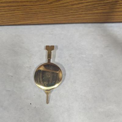 Vintage D & A Oak Wood Mantle Clock