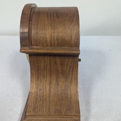 Vintage D & A Oak Wood Mantle Clock