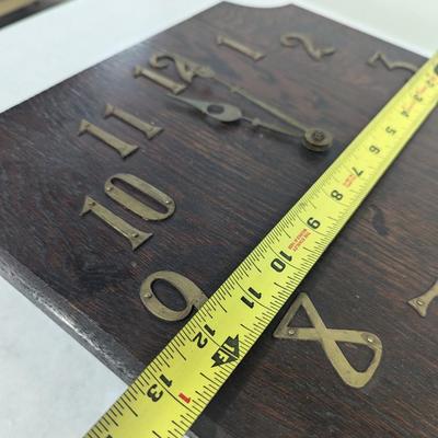 Antique Mission Style Wooden Clock With Key