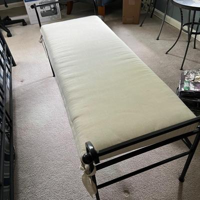 Pier 1 Imports Iron Bench w Cushion