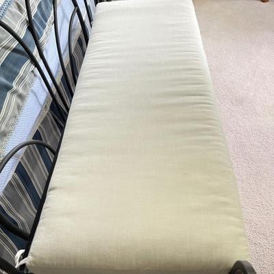 Pier 1 Imports Iron Bench w Cushion