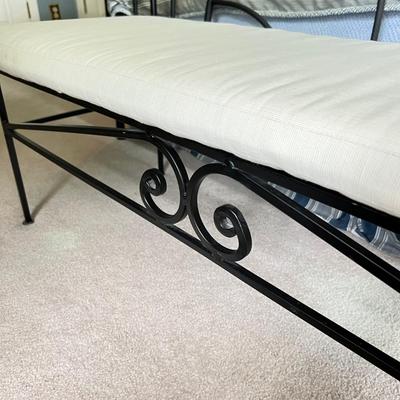 Pier 1 Imports Iron Bench w Cushion