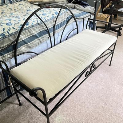 Pier 1 Imports Iron Bench w Cushion