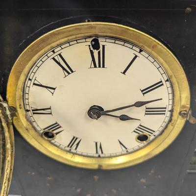 Antique Ornate Wood Mantle Clock