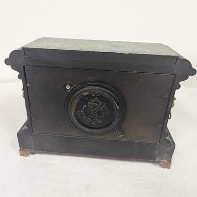 Antique Ornate Wood Mantle Clock