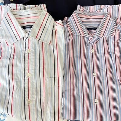 3 Piece Burberrys Lot - Suit Coat 2 Dress Shirts