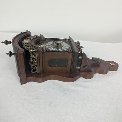 Battery Operated Antique Dutch Moon Wall Clock Made In Holland