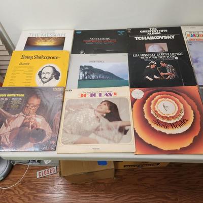 Record Albums Lot Shakespeare David Lanz Van Cliburn Stevie Wonder, Liza Minnelli