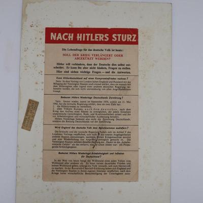 Royal Air Force Leaflet Dropped on German Troops