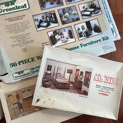 DOLLHOUSE FURNITURE KITS IN BOXES