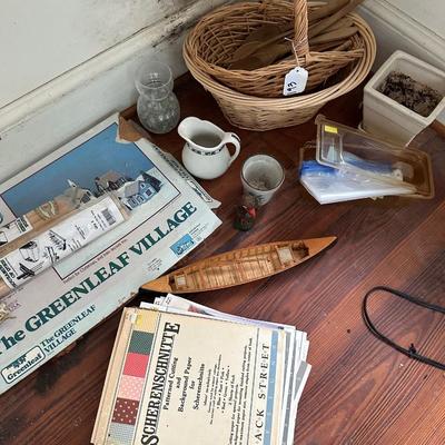 MISC DOLLHOUSE, BASKETS & MORE LOT