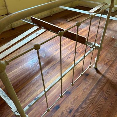 PAIR ANTIQUE TWIN SIZE IRON BEDS