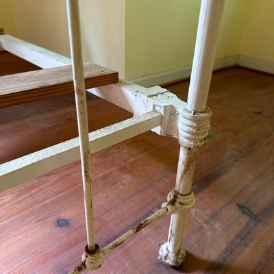 PAIR ANTIQUE TWIN SIZE IRON BEDS
