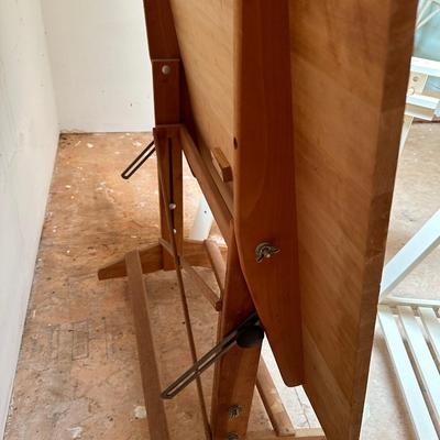DRAFTING TABLE, SAWHORSES
