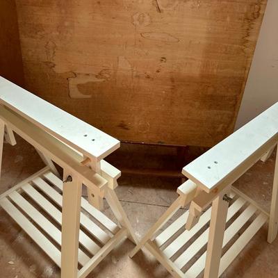 DRAFTING TABLE, SAWHORSES