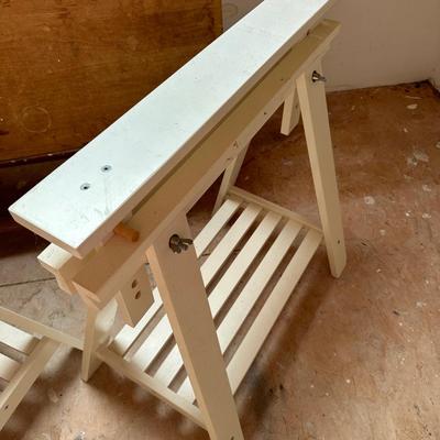 DRAFTING TABLE, SAWHORSES