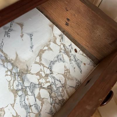 MARBLE TOP ANTIQUE WASH STAND