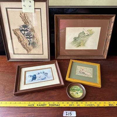 FRAMED ANIMAL PICTURE LOT