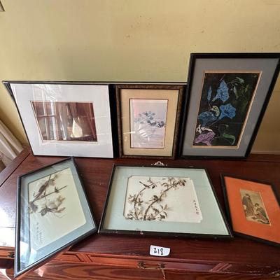 MISC ASIAN FRAMED ART LOT