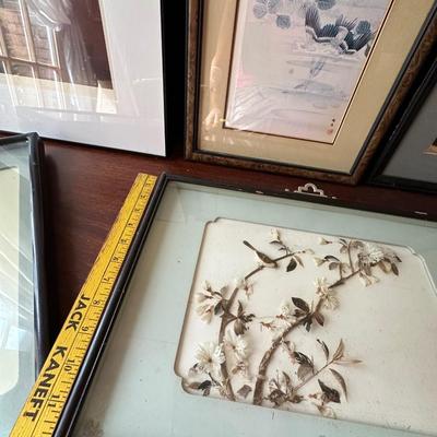 MISC ASIAN FRAMED ART LOT