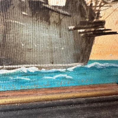 FRAMED USS HARTFORD ART