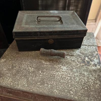 SHOE SHINE BOX, ROCKER & METAL BOXES