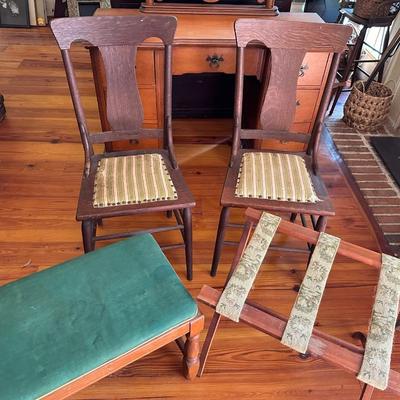 CHAIRS, STOOL& LUGGAGE RACK