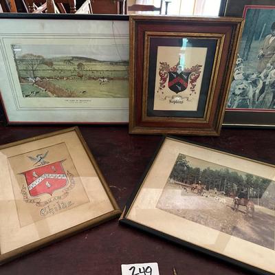 MISC HUNT PHOTOS, CRESTS FRAMED