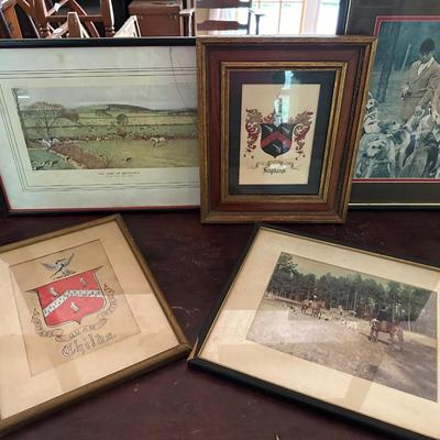 MISC HUNT PHOTOS, CRESTS FRAMED