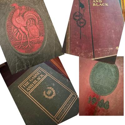 GARNET AND BLACK VINTAGE and Antique USC YEARBOOKS