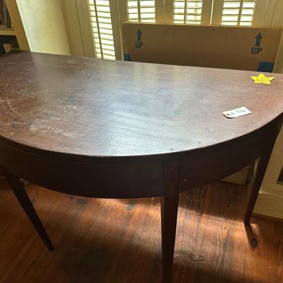 ANTIQUE DEMILUNE TABLE
