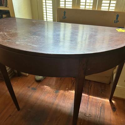 ANTIQUE DEMILUNE TABLE