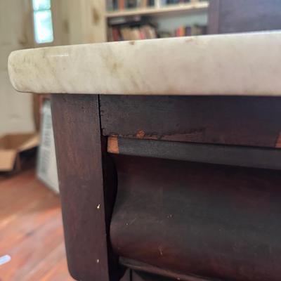 MARBLE TOP ANTIQUE WASH STAND