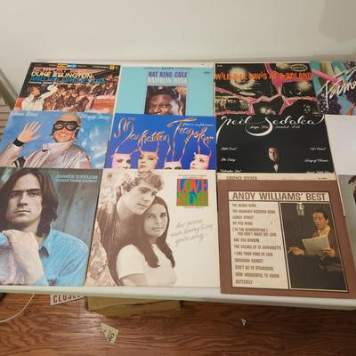 Record Albums Lot James Taylor, Joan Baez, Duke Ellington , Love Story, Mud Slide Slim