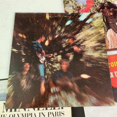 Record Albums Lot George Benson Barry Manilow Santana Righteous Brothers Olive Physical Bayou Country