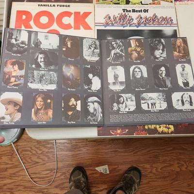 Record Albums Lot Willie Nelson Beatles Cheap Thrills Rolling Stones Zipper ,Joe Crocker The Band, Cat Stevens