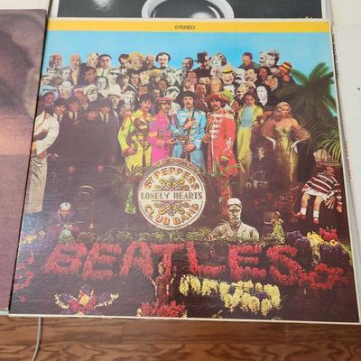 Record Albums Lot Willie Nelson Beatles Cheap Thrills Rolling Stones Zipper ,Joe Crocker The Band, Cat Stevens