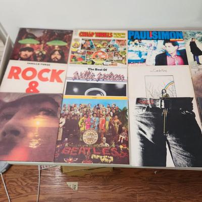 Record Albums Lot Willie Nelson Beatles Cheap Thrills Rolling Stones Zipper ,Joe Crocker The Band, Cat Stevens