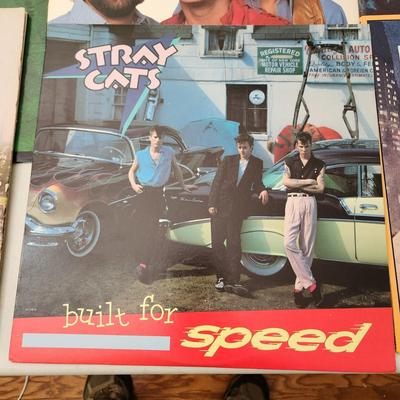 Lot Record Albums Stray Cats, Marvin Gaye Savannah Band, Gatlin Brothers Christopher Cross Blood Sweat & Tears