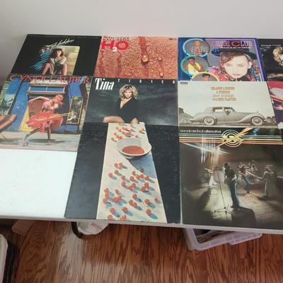 Lot of Record Albums Flashdance Tina Turner Eurythmics Cyndi Lauper