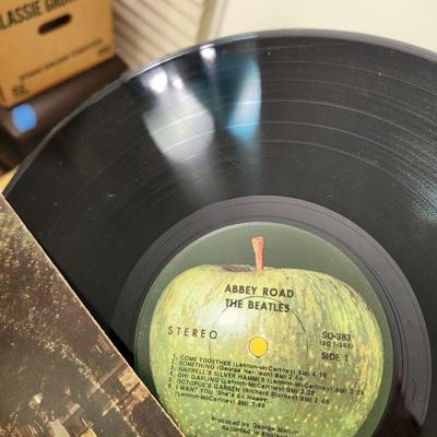 Lot of Record Albums Woodstock Beatles White Album, Magical Mystery Tour Abby Road Sgt Peppers Love Songs, Fleetwood MAc,