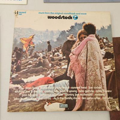 Lot of Record Albums Woodstock Beatles White Album, Magical Mystery Tour Abby Road Sgt Peppers Love Songs, Fleetwood MAc,