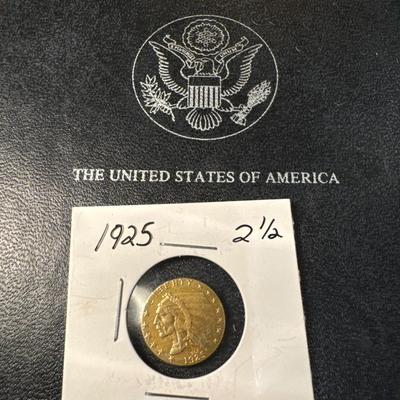 1925 2 1/2 INDIAN HEAD GOLD PIECE