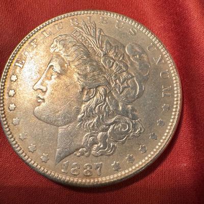 1887 S MORGAN UNC US COIN 1$