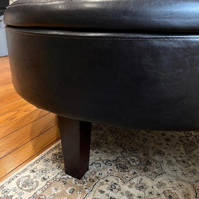 Round Storage Ottoman