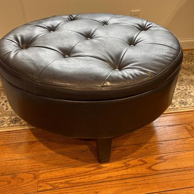 Round Storage Ottoman