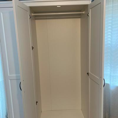 Tall Bedroom Armoire Wardobe - 3 Doors 2 Compartments + Mirror