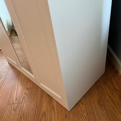 Tall Bedroom Armoire Wardobe - 3 Doors 2 Compartments + Mirror