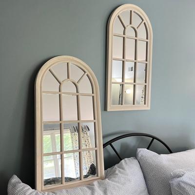 2 Cottage Style Decorative Wall Mirrors