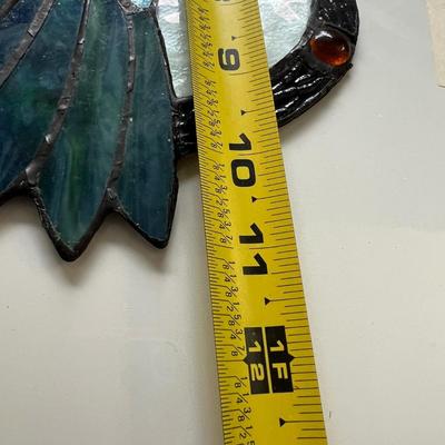 24" Wide Hummingbird Faux Stained-Glass Window Hanging